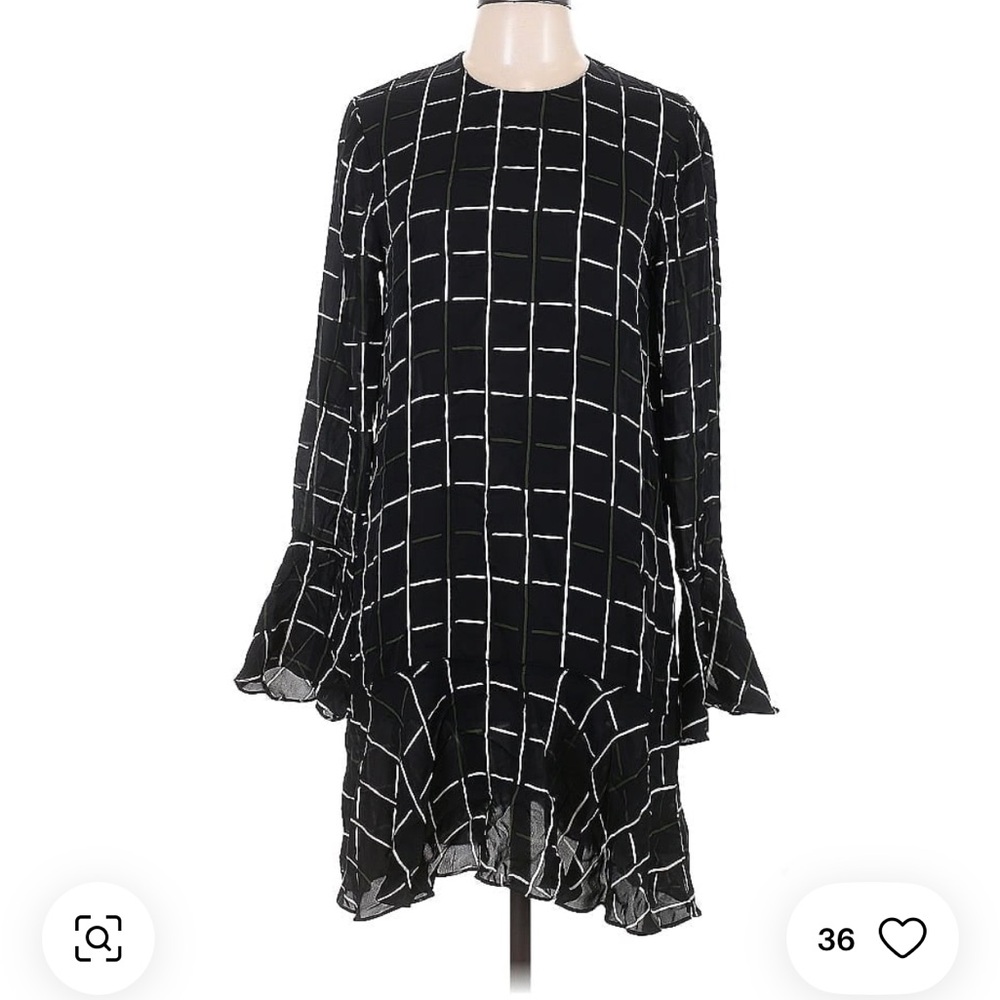 Theory Black and White Casual Dress